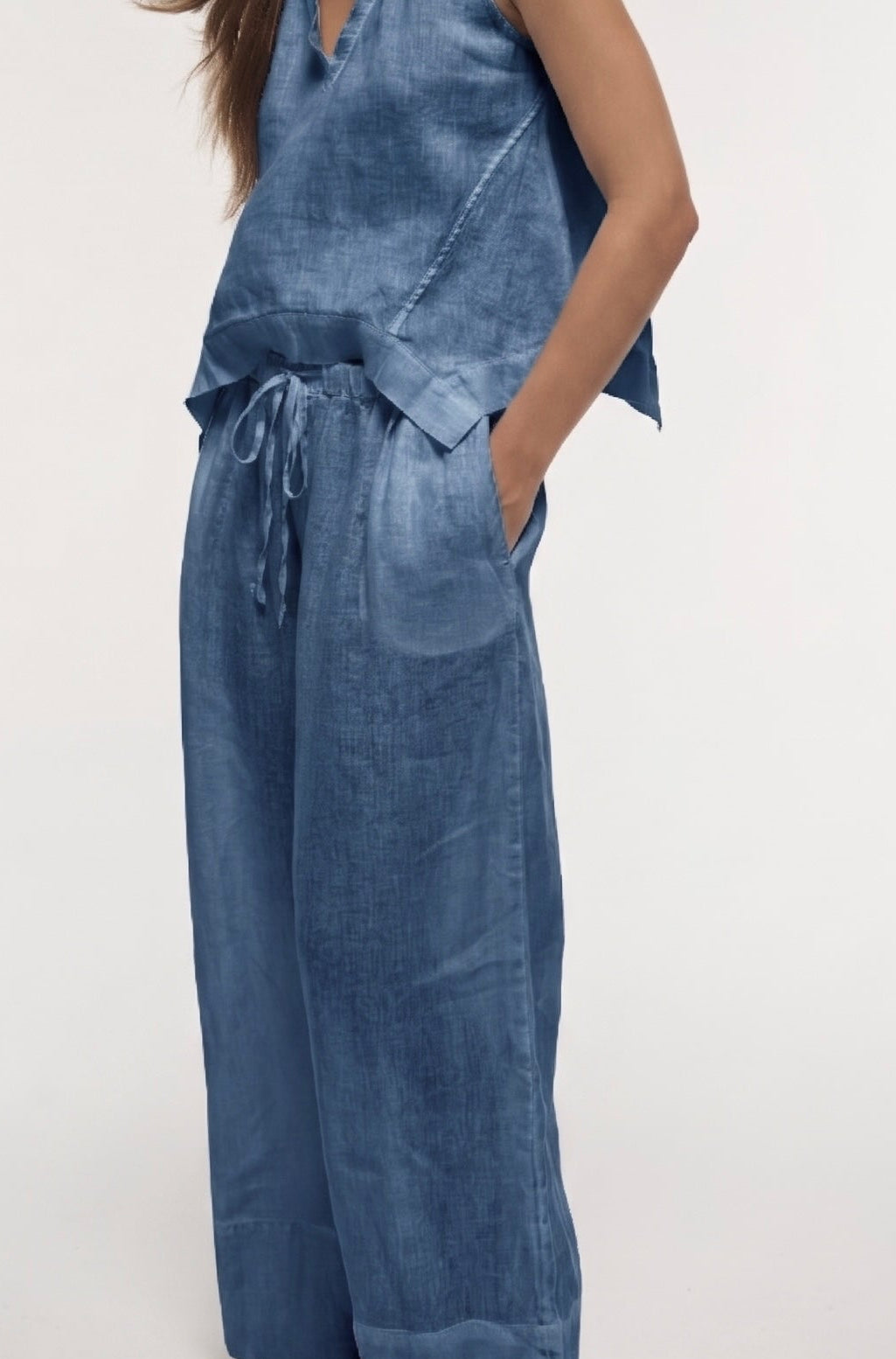 WIDE LINEN PANTS